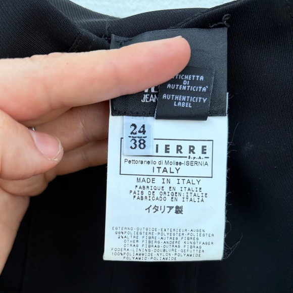 Versace Jeans Couture VTG 90s Y2K Little Black Dress w/ Pleated Skirt SZ 0/2 XS - Picture 9 of 10